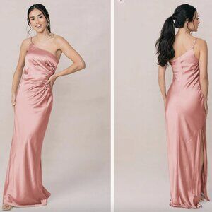 Revelry Jade Satin Dress